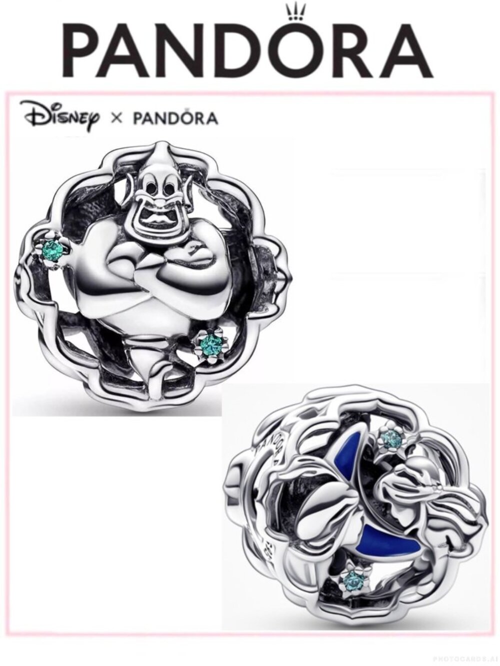 NWOT Pandora x Disney Jasmine Aladdin & Genie Glow-in-the-dark 792349C01